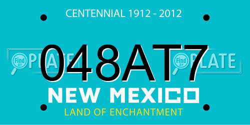 048AT7 New Mexico License Plate
