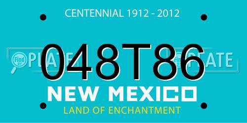 048T86 New Mexico License Plate