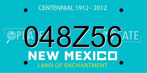 048Z56 New Mexico License Plate