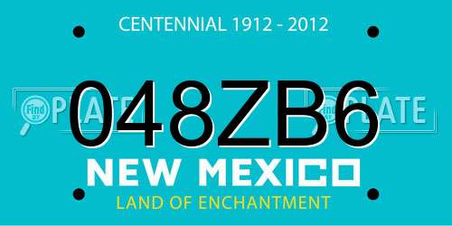 048ZB6 New Mexico License Plate