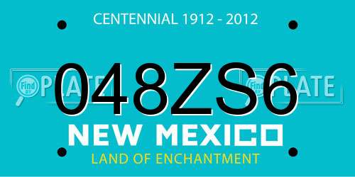 048ZS6 New Mexico License Plate
