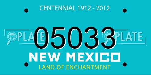 05033 New Mexico License Plate