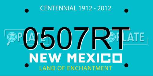 0507RT New Mexico License Plate