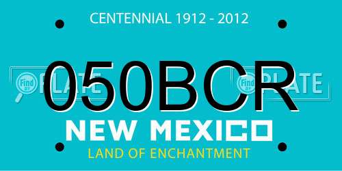 050BCR New Mexico License Plate