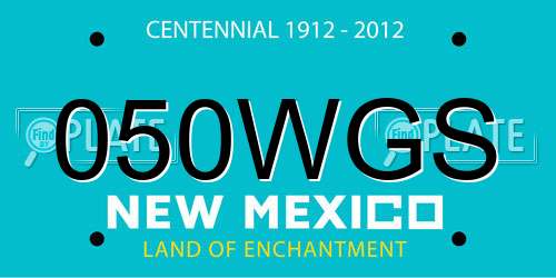 050WGS New Mexico License Plate