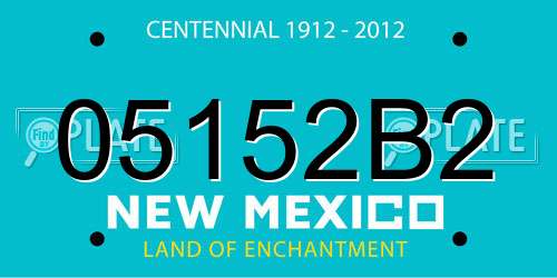 05152B2 New Mexico License Plate