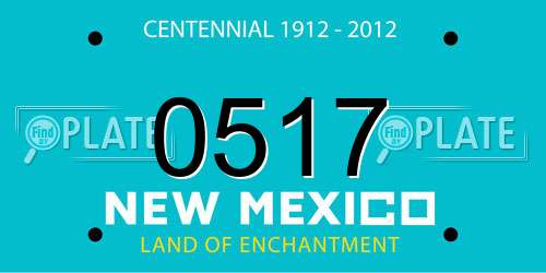 0517 New Mexico License Plate