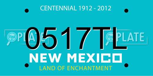 0517TL New Mexico License Plate