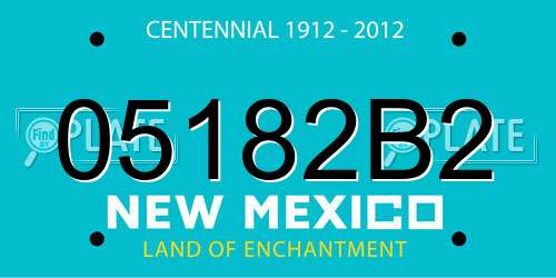 05182B2 New Mexico License Plate