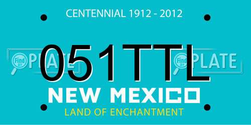051TTL New Mexico License Plate
