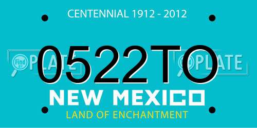 0522TO New Mexico License Plate