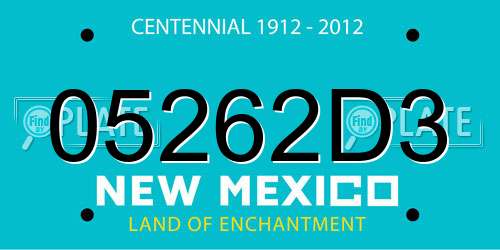05262D3 New Mexico License Plate