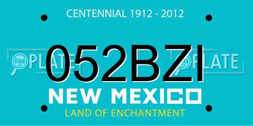 052BZI New Mexico License Plate