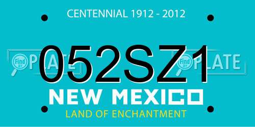 052SZ1 New Mexico License Plate