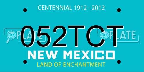 052TCT New Mexico License Plate