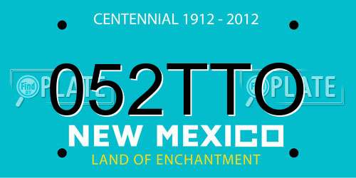052TTO New Mexico License Plate