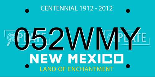 052WMY New Mexico License Plate