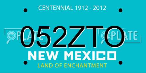 052ZTO New Mexico License Plate