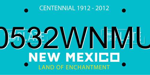 0532WNMU New Mexico License Plate