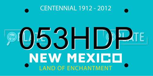053HDP New Mexico License Plate