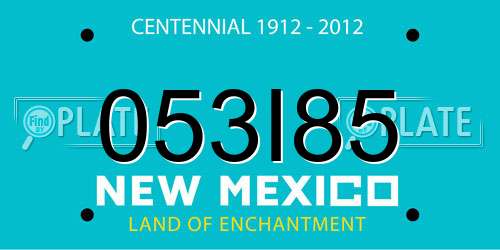 053I85 New Mexico License Plate