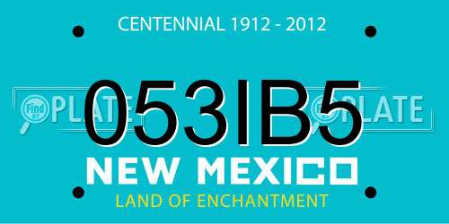 053IB5 New Mexico License Plate