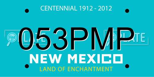 053PMP New Mexico License Plate