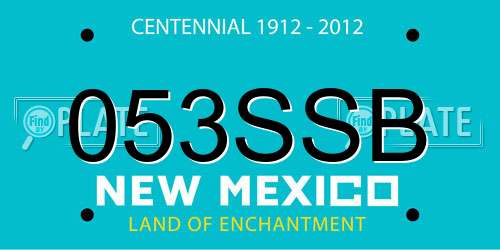 053SSB New Mexico License Plate