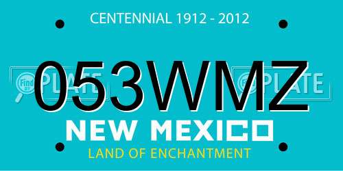 053WMZ New Mexico License Plate