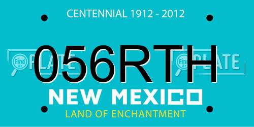 056RTH New Mexico License Plate