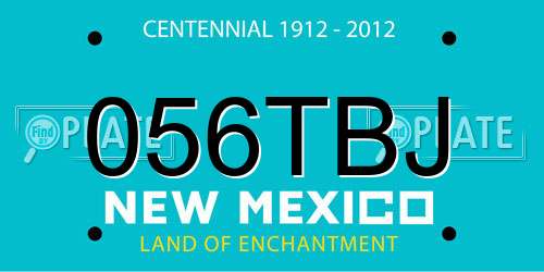 056TBJ New Mexico License Plate