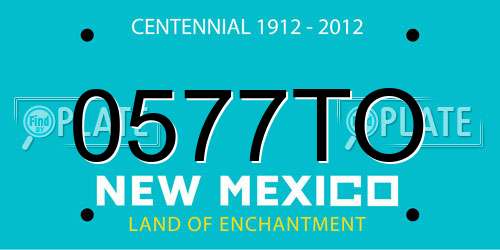 0577TO New Mexico License Plate