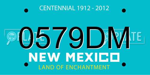 0579DM New Mexico License Plate