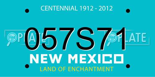 057S71 New Mexico License Plate
