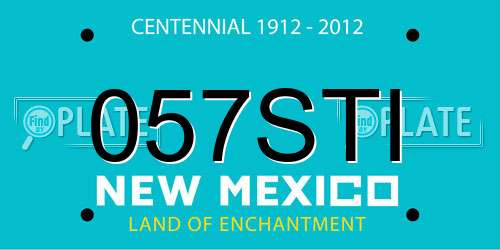 057STI New Mexico License Plate