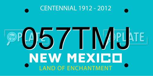 057TMJ New Mexico License Plate