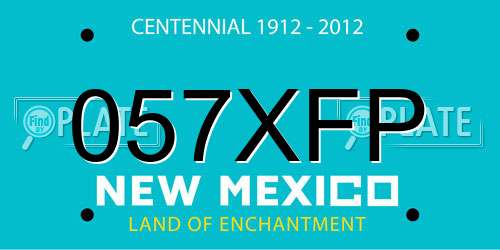 057XFP New Mexico License Plate
