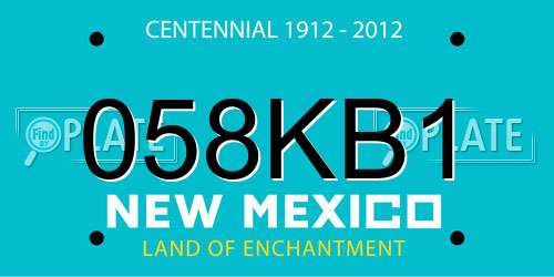 058KB1 New Mexico License Plate