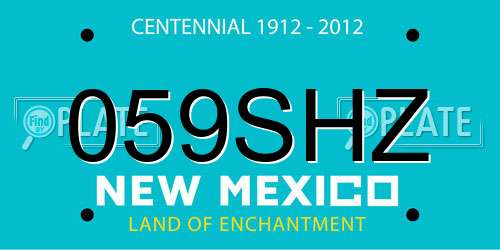 059SHZ New Mexico License Plate