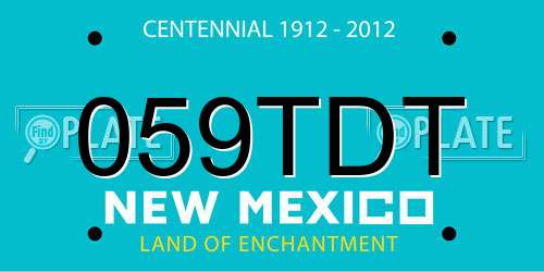059TDT New Mexico License Plate