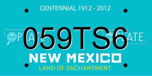 059TS6 New Mexico License Plate