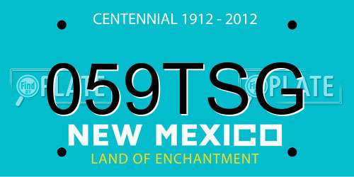 059TSG New Mexico License Plate