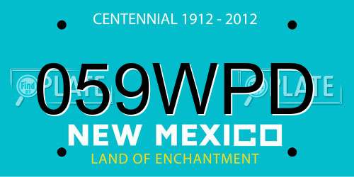 059WPD New Mexico License Plate