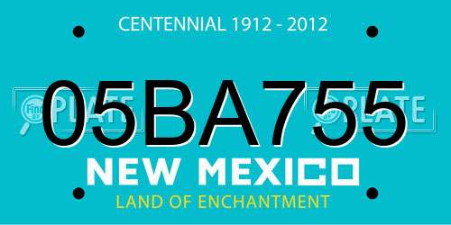 05BA755 New Mexico License Plate