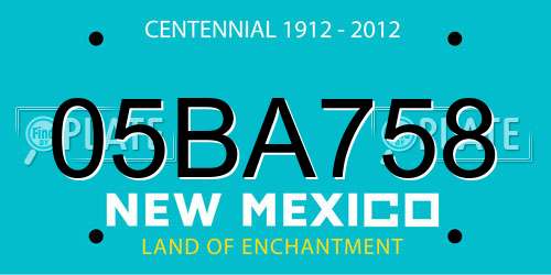 05BA758 New Mexico License Plate
