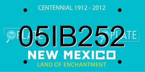 05IB252 New Mexico License Plate