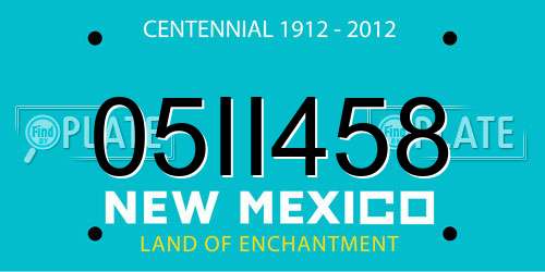 05II458 New Mexico License Plate