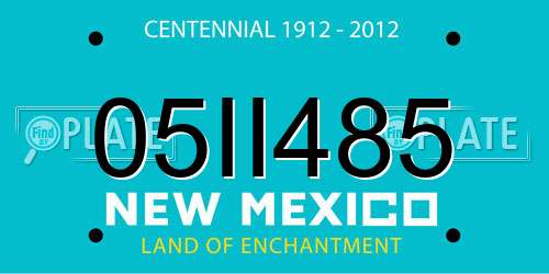 05II485 New Mexico License Plate