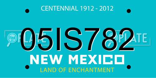 05IS782 New Mexico License Plate