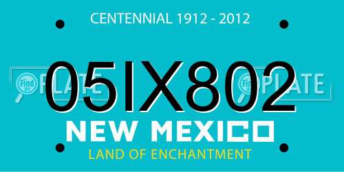 05IX802 New Mexico License Plate